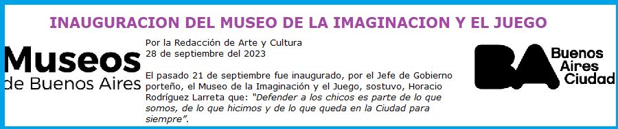 INAUGURACION MUSEO JUEGO IMAGINACION